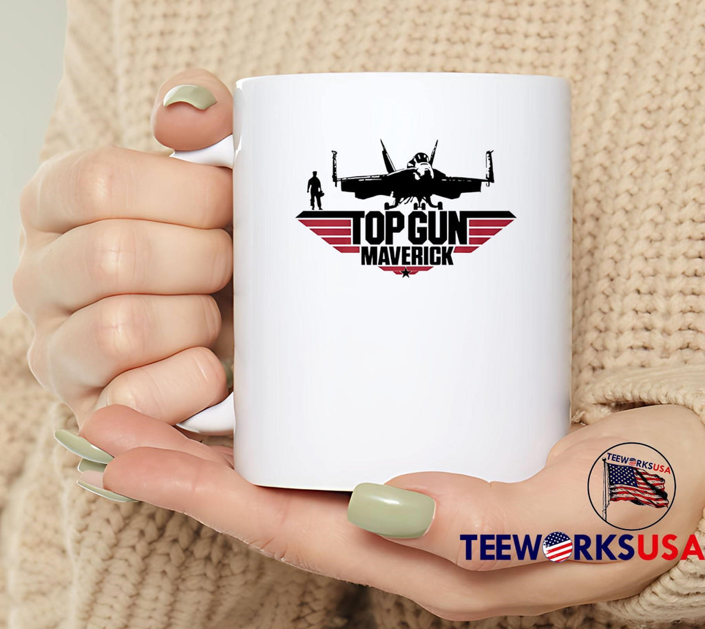 Gun Pilot Standing by Fighter Jet Top Gun Maverick T-Shirt