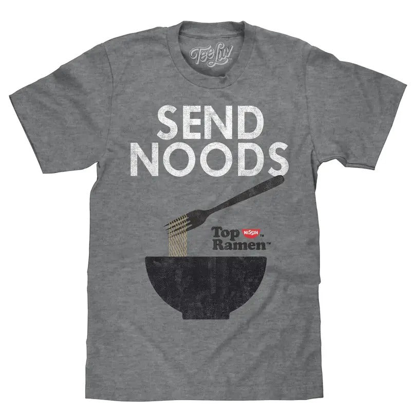 Top Ramen Send Noods T-Shirt - Gray Hoodie, Sweatshirt | UrbanDripWear.com