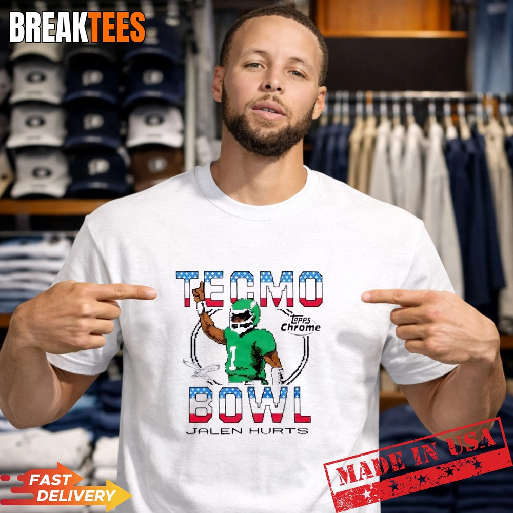 Topps Chrome x Tecmo Bowl Philadelphia Eagles Jalen Hurts T-Shirt