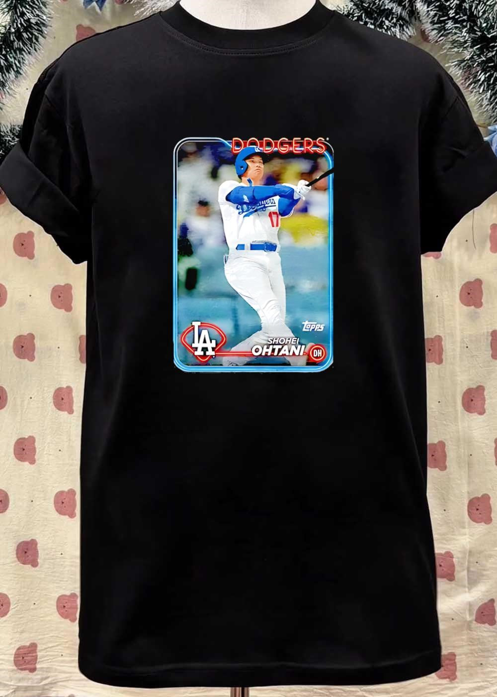 Topps Shohei Ohtani Dodgers Batter LA Logo Neon Script T-Shirt
