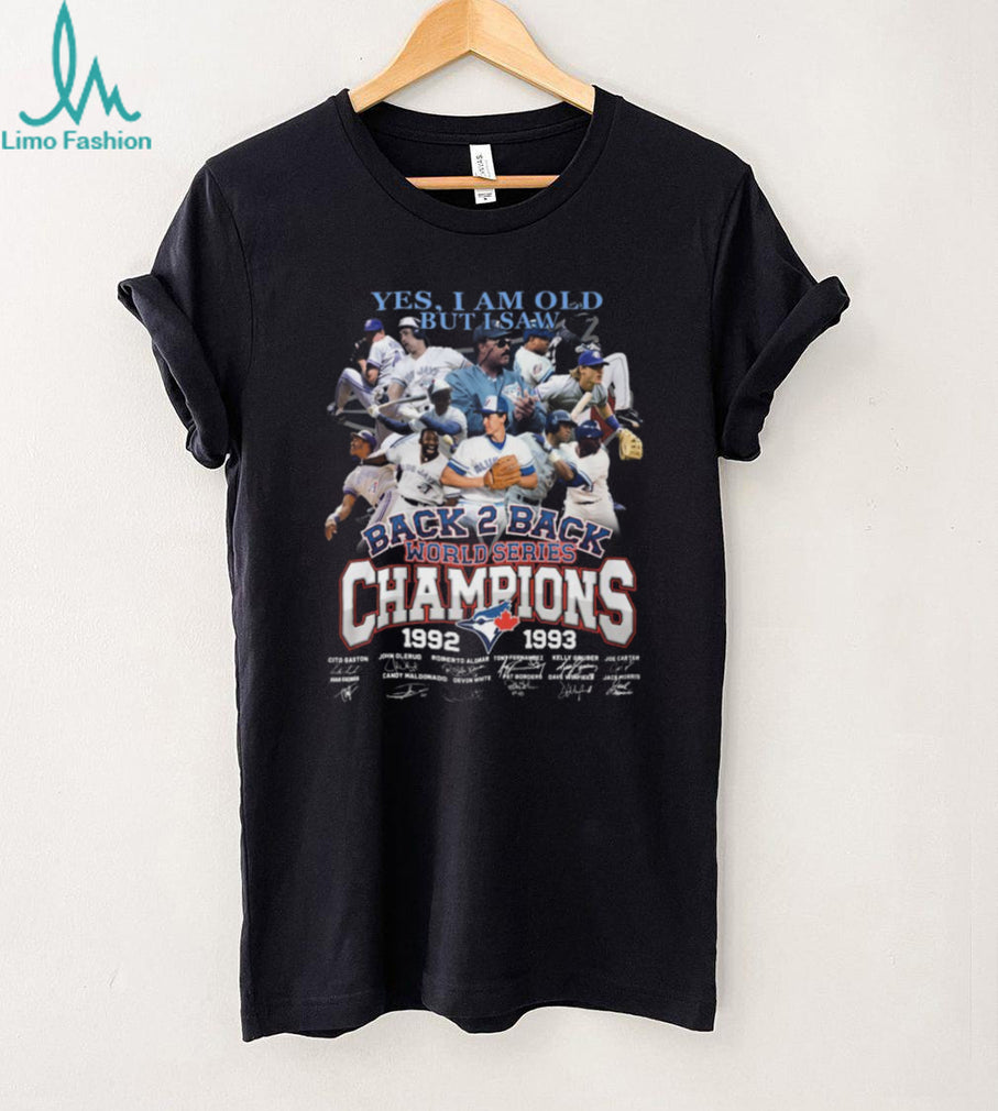 Toronto Blue Jays Back 2 Back World Series Champions 1992 1993 Signatures T Shirt