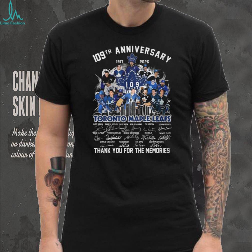 Toronto Maple Leafs 109th Anniversary 1917 2026 Team Signature Tribute T Shirt
