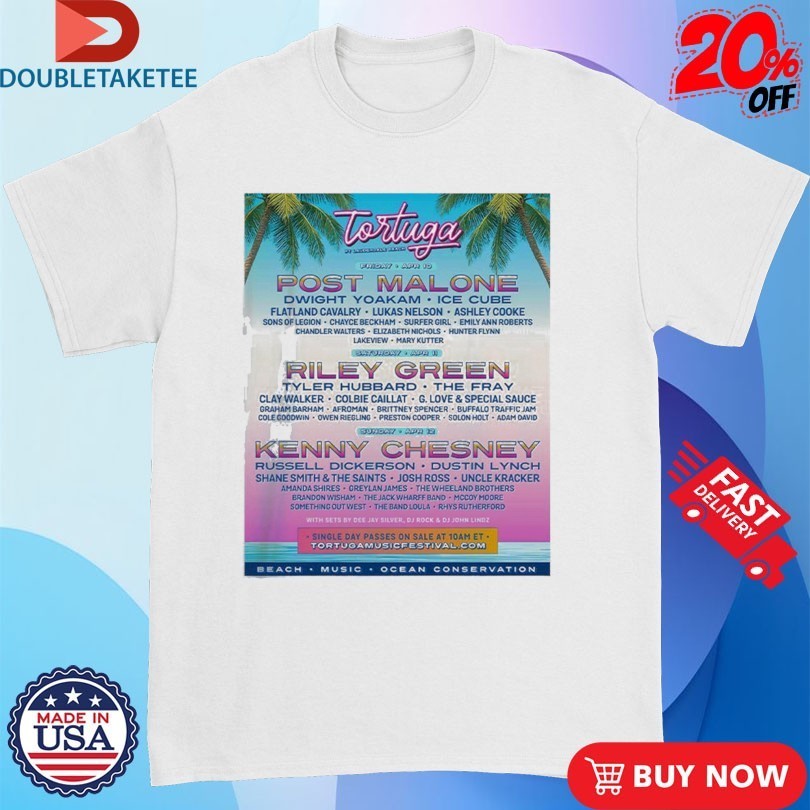 Tortuga Festival Full Lineup In Fort Lauderdale Florida At Lauderdale Beach From April 10 To 12 2026 Shirts
