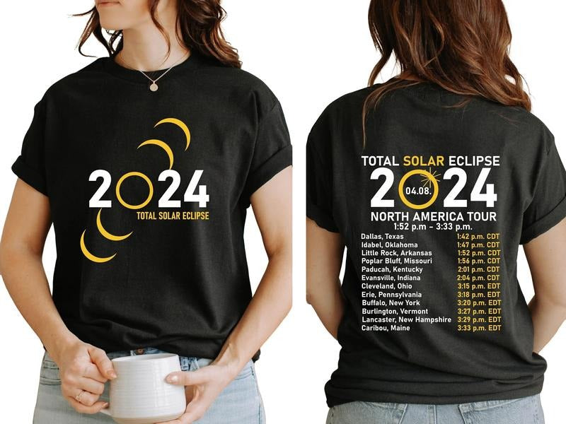 Total Solar Eclipse 2024 Shirt, April 8th 2024 Shirt, Gift for Eclipse Lover Hoodie, Sweatshirt | UrbanDripWear.com