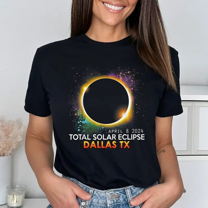 Total Solar Eclipse 2024 Shirt, Personalized City and State Shirt, American Eclipse Shirt, America Tour Shirt, Custom...
