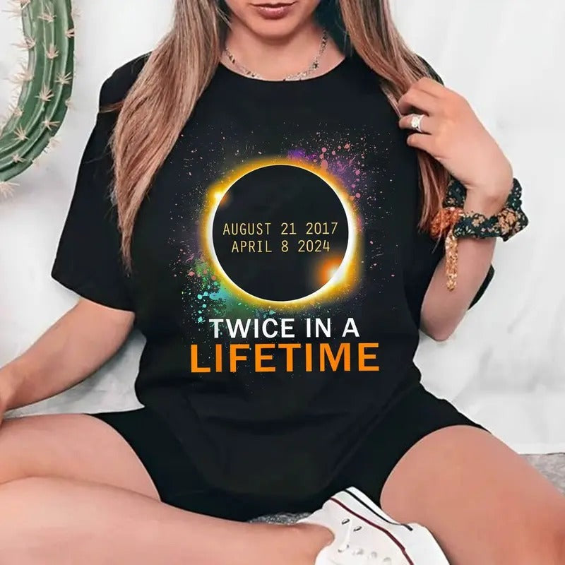 Total Solar Eclipse 2024 Shirt, Twice In A Lifetime 2024 Shirt, Astronomy T-shirt, Path of Totality Shirt, America...