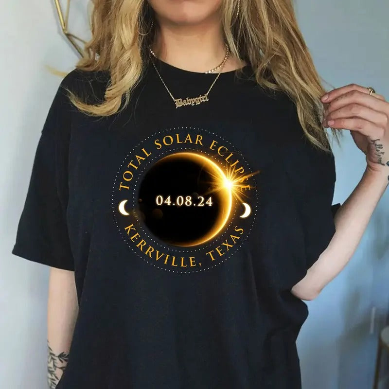 Total Solar Eclipse Shirt, City State Shirt, America Totality Shirt, Moon Astronomy Shirt Hoodie, Sweatshirt