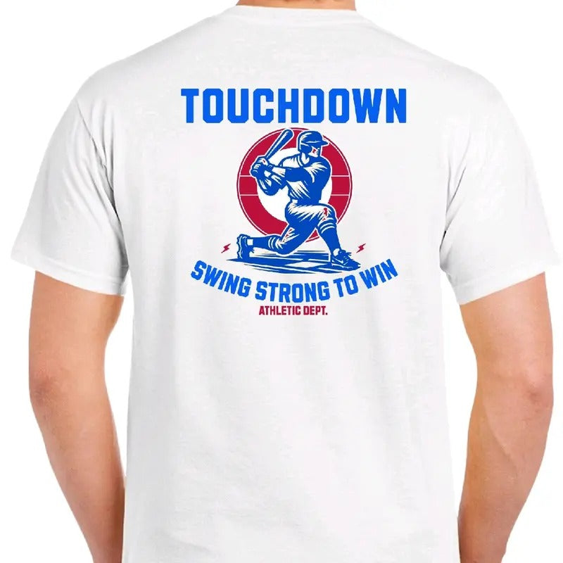 Touchdown Baseball Men's funny T-shirt - Menswear Casual Crewneck Cotton Hoodie, Sweatshirt | UrbanDripWear.com