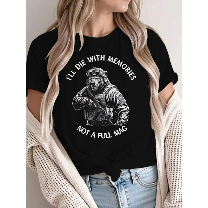 Tough and Inspiring T - Shirt: Bear - Motif with a Fearless Quote Hoodie, Sweatshirt | UrbanDripWear.com
