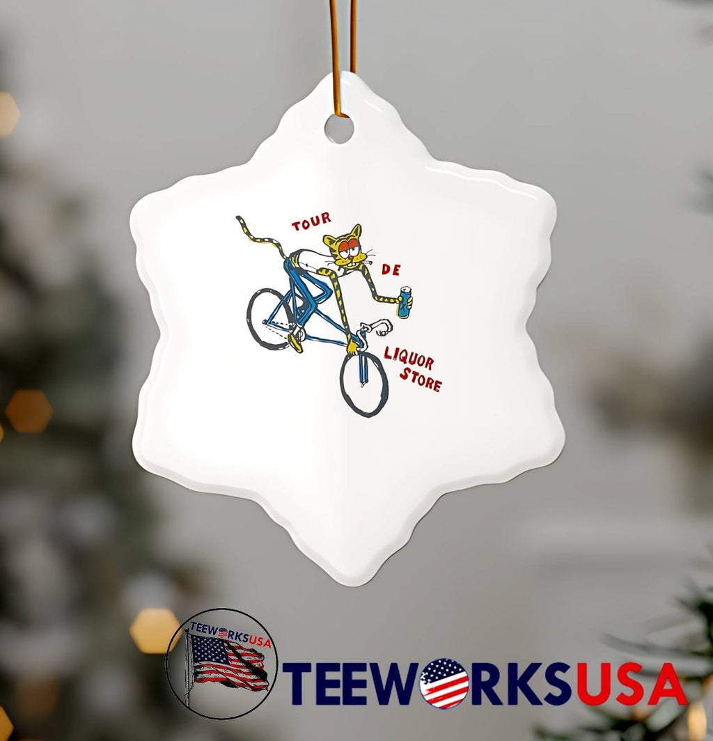 Tour de Liquor Store Cat Riding a Bicycle T-Shirt