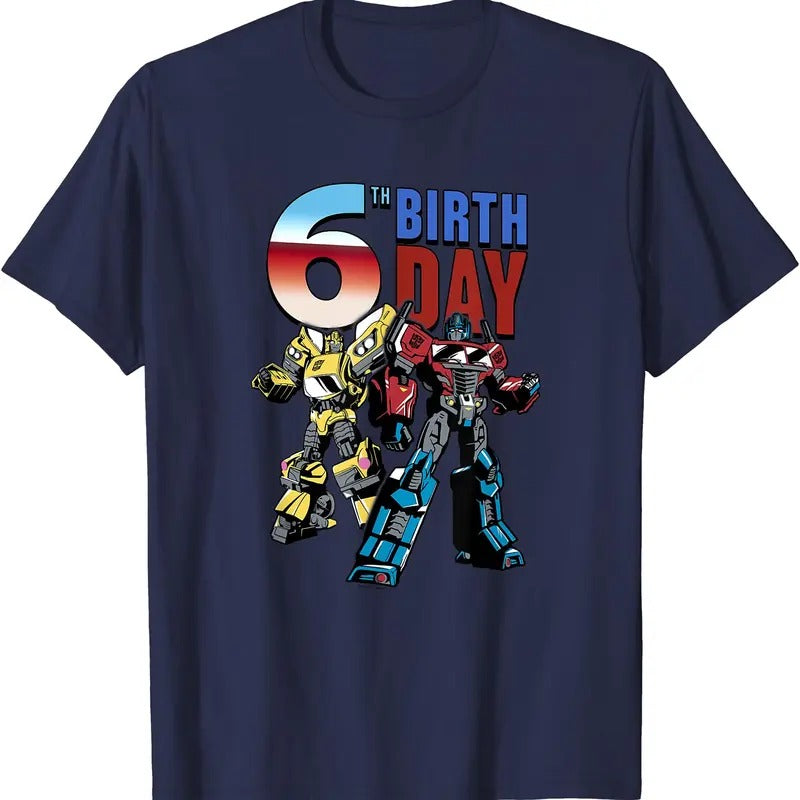 Transformers 6Th Birthday Optimus Prime And Bumblebee Poster TShirt Hoodie, Sweatshirt | UrbanDripWear.com