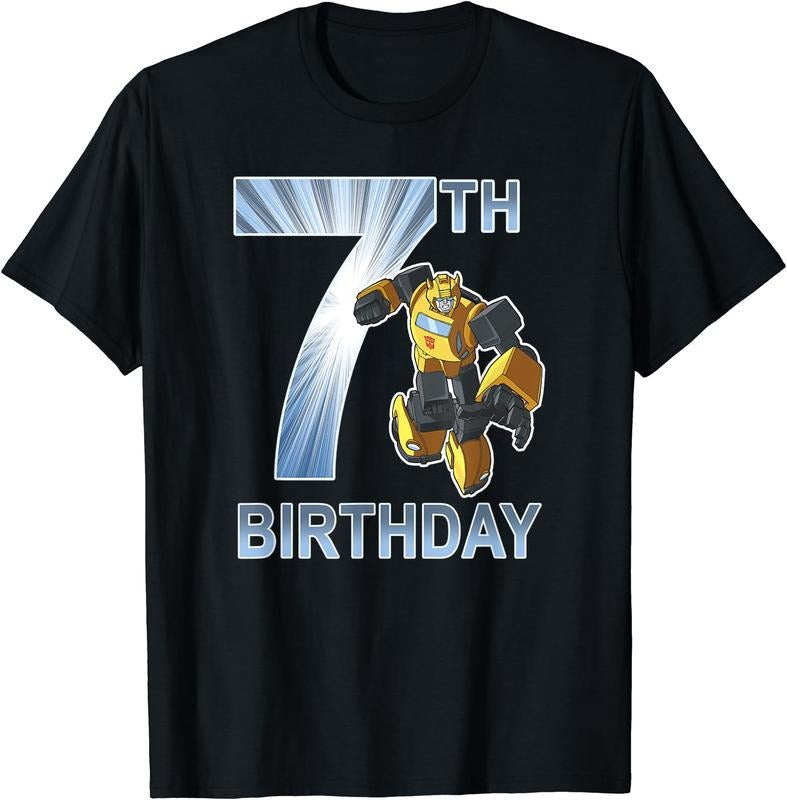 Transformers Bumblebee 7Th Birthday Light Fill Poster T-Shirt Hoodie, Sweatshirt | UrbanDripWear.com