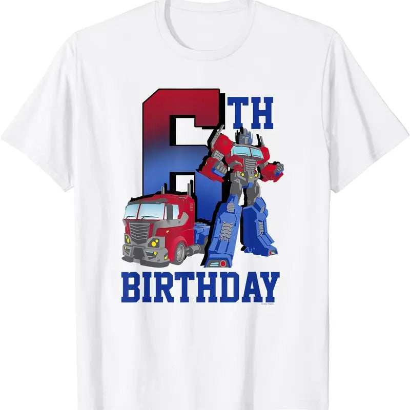 Transformers Optimus Prime 6Th Birthday Gradient Fill Poster TShirt Hoodie, Sweatshirt | UrbanDripWear.com
