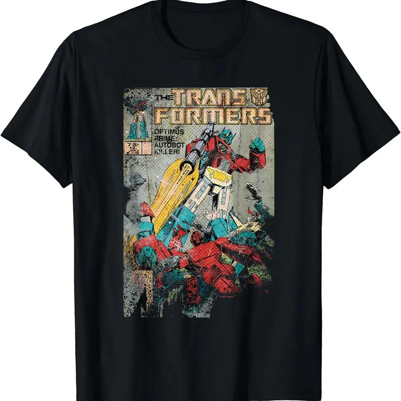 Transformers Vintage Faded Autobot Killer Comic Book T-Shirt Hoodie, Sweatshirt | UrbanDripWear.com