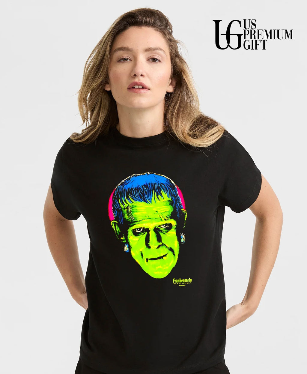 Travis Barker wearing Frankenstein shirt