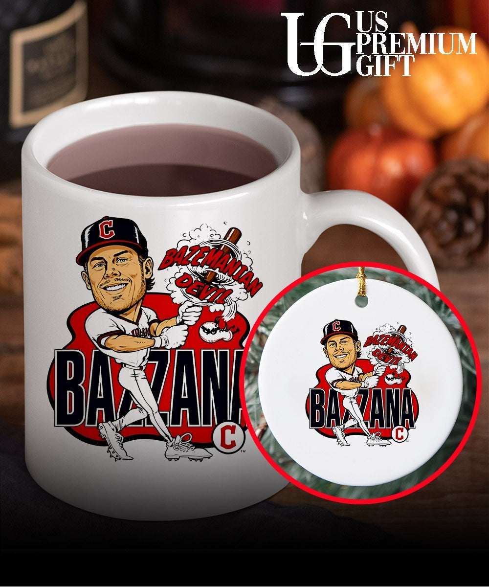 Travis Bazzana Bazzmanian Devil Cleveland Guardians baseball caricature shirt
