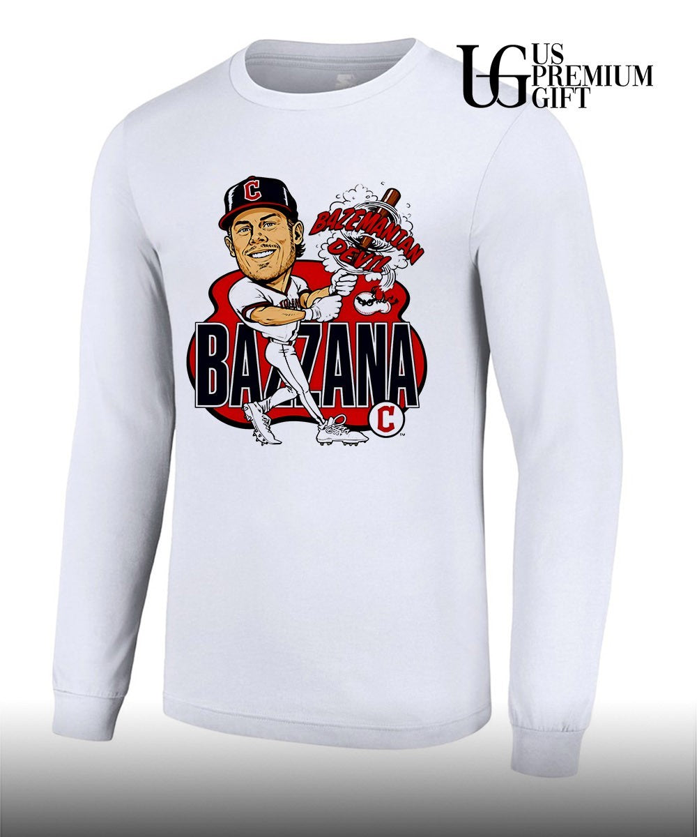 Travis Bazzana Bazzmanian Devil Cleveland Guardians baseball caricature shirt