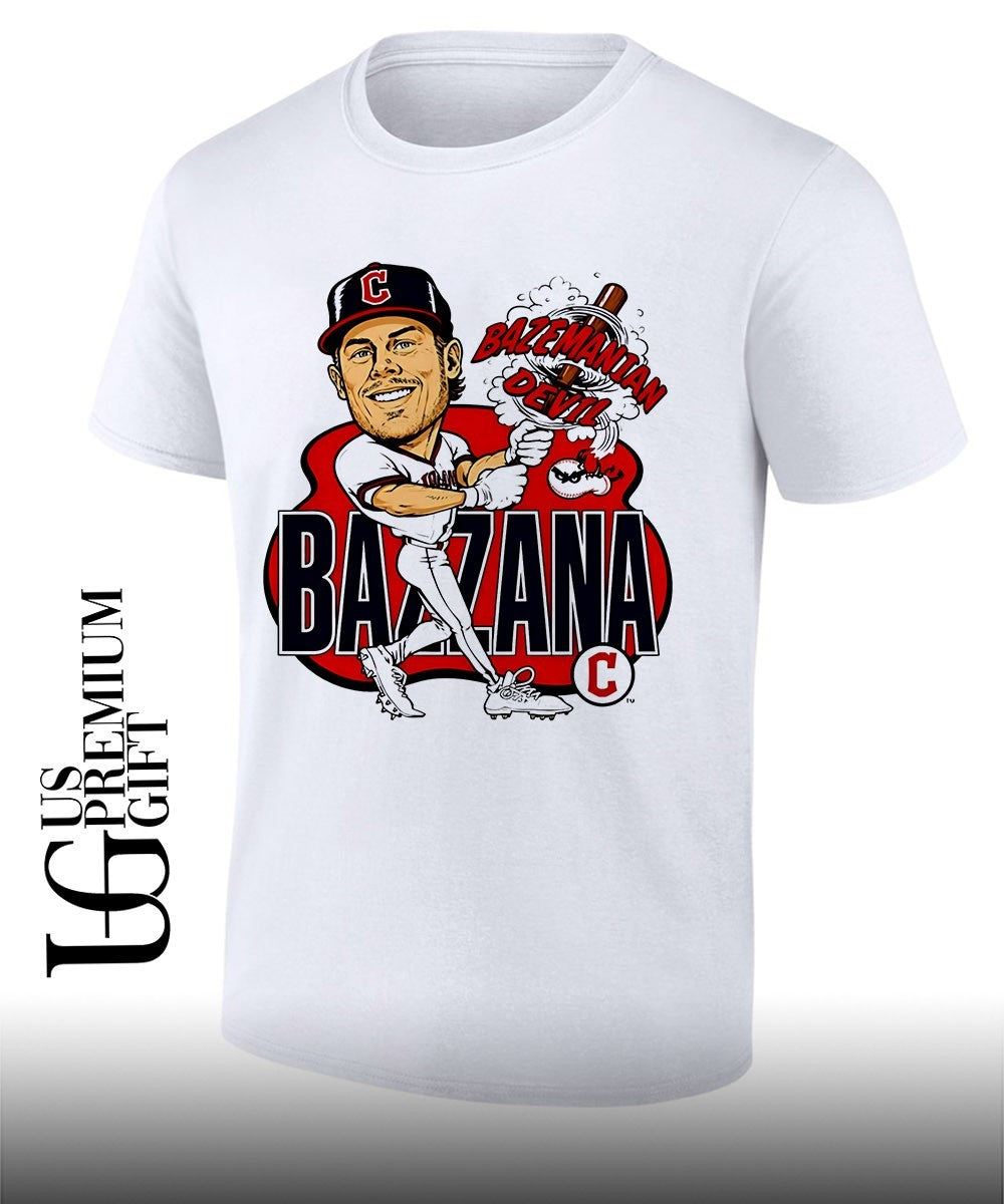 Travis Bazzana Bazzmanian Devil Cleveland Guardians baseball caricature shirt