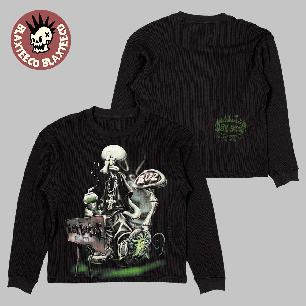 Travis Scott X Spongebob Squilliam Fancyson Rock Bottom Thermal Longsleeve