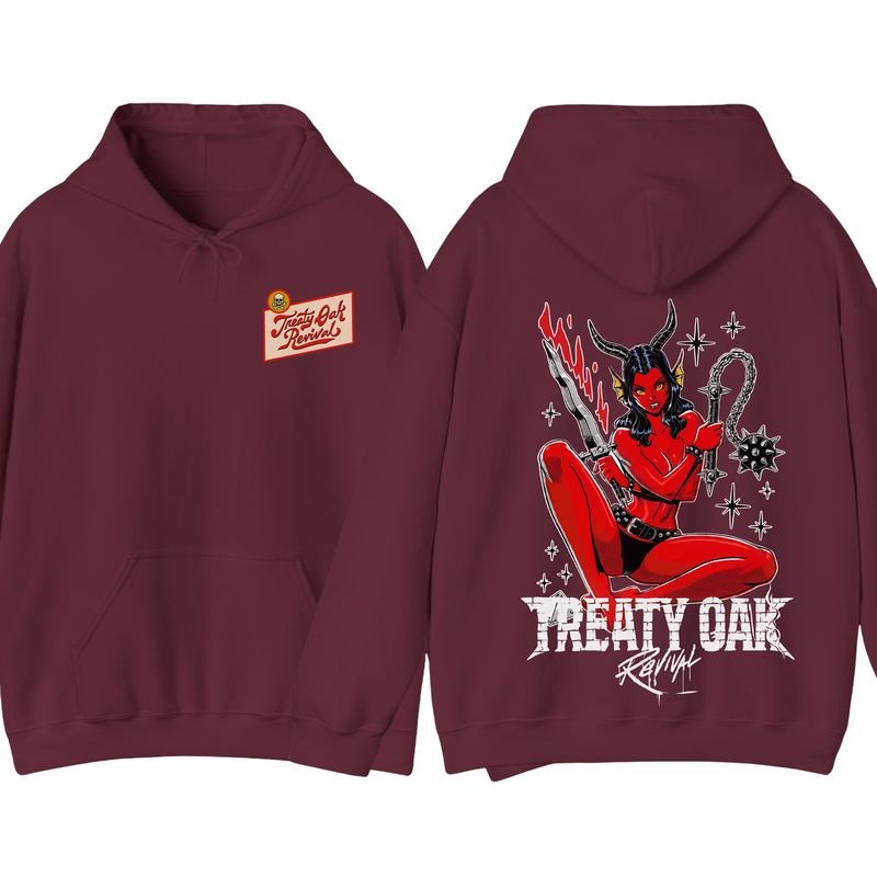 Treaty Oak Revival Hoodie, Graphic New Design Female Warrior Crewneck, Soft Fit, Country Song, Music Shirt, Treaty Oak...