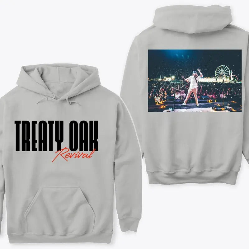 Treaty Oak Revival On Stage Hoodie Sweatshirt T shirt, Featuring a Stylish Graphic Design for Music Fans | UrbanDripWear.com