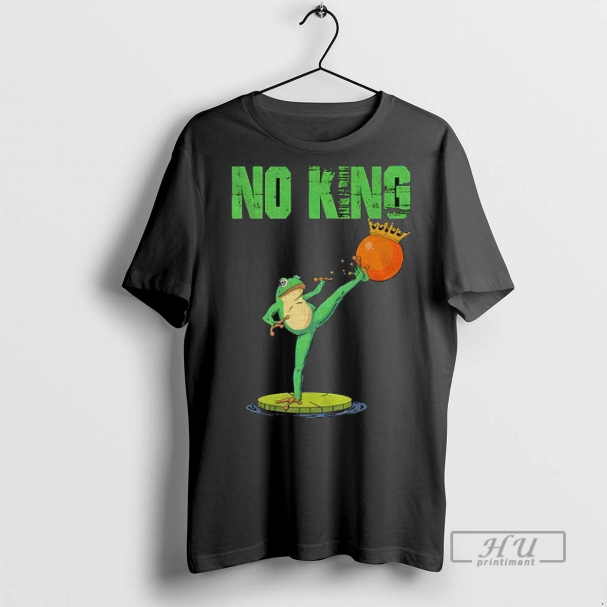 Trending Portland Frog Kick Out Orange Protest No Kings Graphic Tee Shirt Sweatshirt Hoodies
