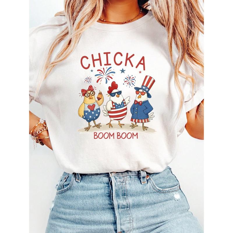 Trendy T - Shirt: Rock a Patriotic Chicken - Themed Graphic style 02 Hoodie, Sweatshirt | UrbanDripWear.com