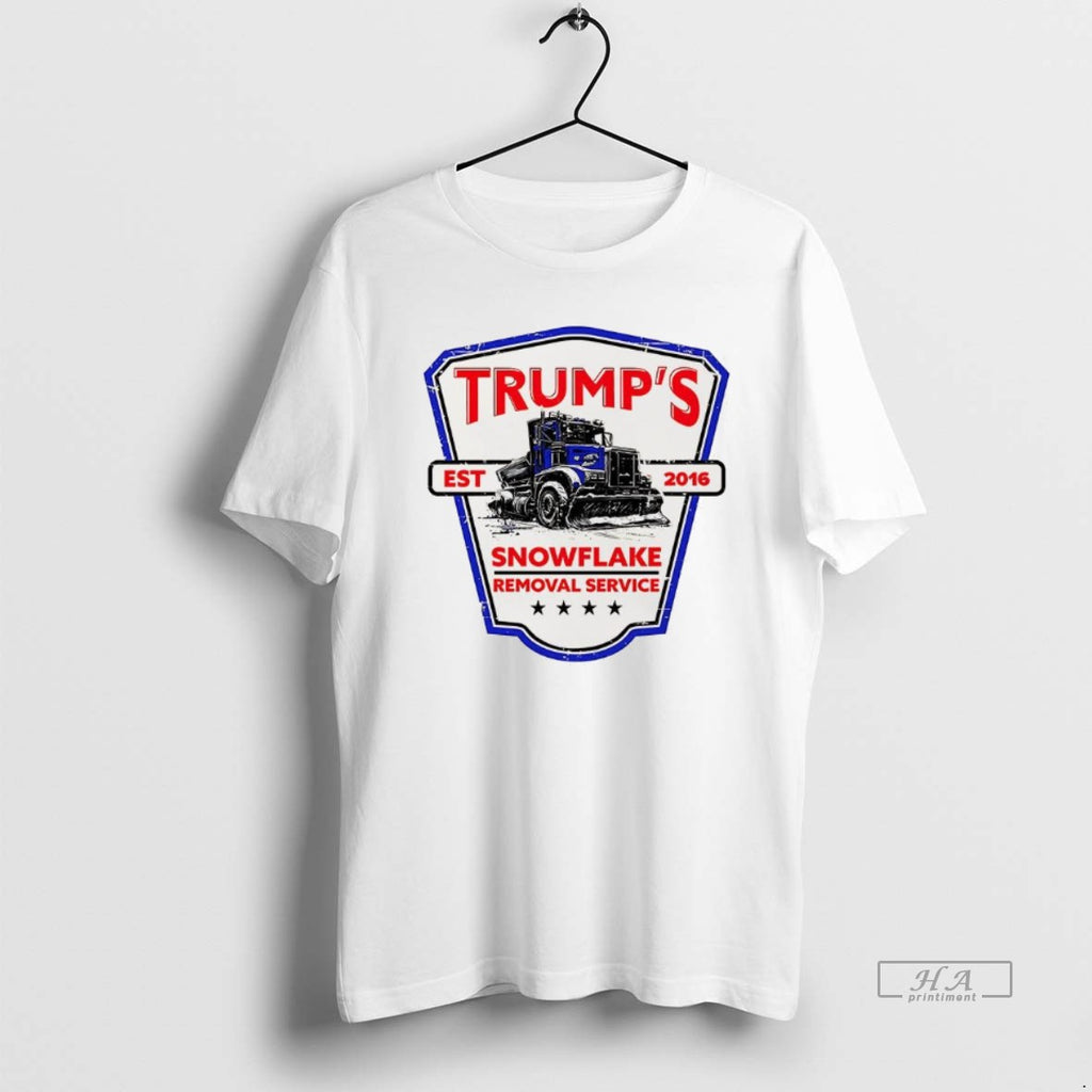 Trendy Trumps Snowflake Removal Service Est 2016 Shield Logo