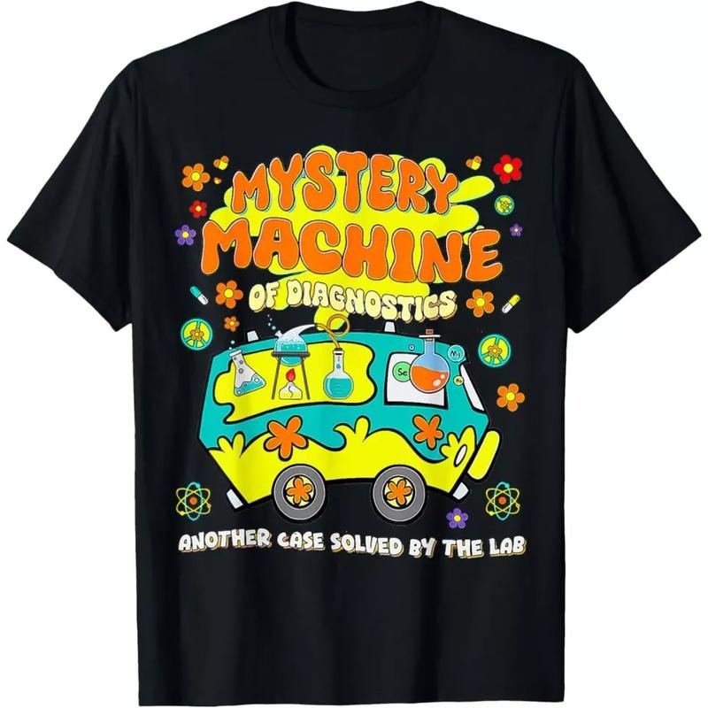 Trendy and Enigmatic Women's T - Shirt: Showcasing a Cool "Mystery Machine" Design with "Another Case Solved by the Lab",...