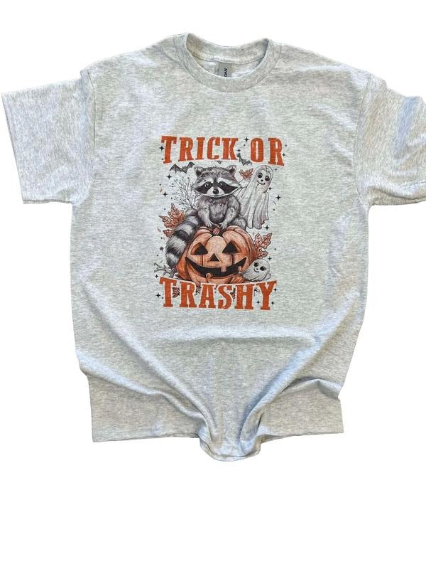 Trick or Trashy - Funny Raccoon Shirt - Halloween Graphic Hoodie, Sweatshirt | UrbanDripWear.com