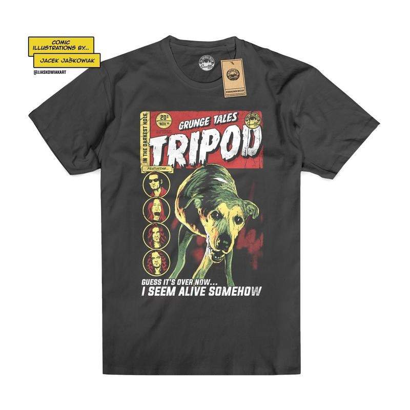 Tripod '95 Comic Book Tshirt Trending Movie T shirt Vintage 90s T-shirt gift for Movie fans gift for him gift for her...