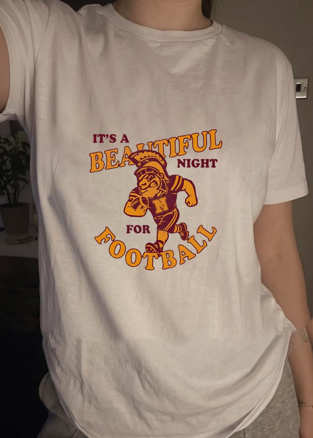 Trojan Football Player It’s a Beautiful Night for Football T-Shirt