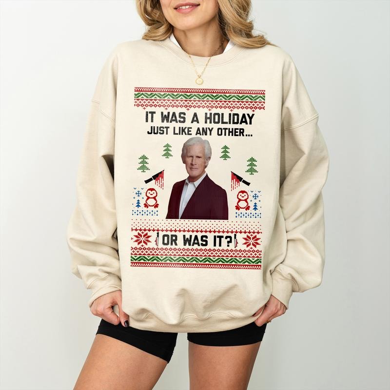 True Crime Ugly Christmas Sweater Party Sweatshirt, Keith Morrison Ugly Christmas Sweater, True Crime Christmas...