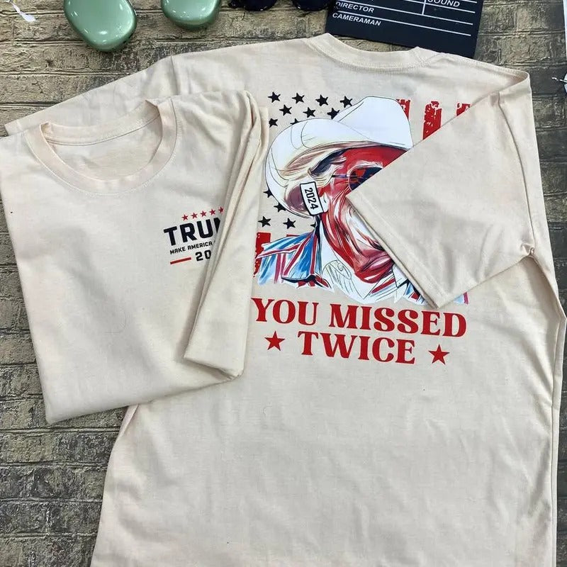 Trum Coby You Missed Twice T-shirt, Trendy Classic T-shirt, Graphic Tees For Women And Men, Gifts For All Hoodie, Sweatshirt