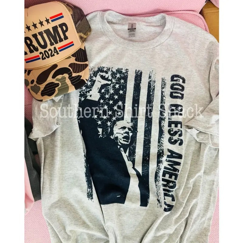Trump- God bless America t shirt Hoodie, Sweatshirt | UrbanDripWear.com