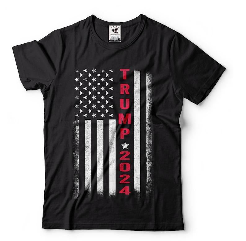 Trump 2024 American Flag Vintage T-Shirt MAGA trump 2024  sweater Hoodie, Sweatshirt | UrbanDripWear.com
