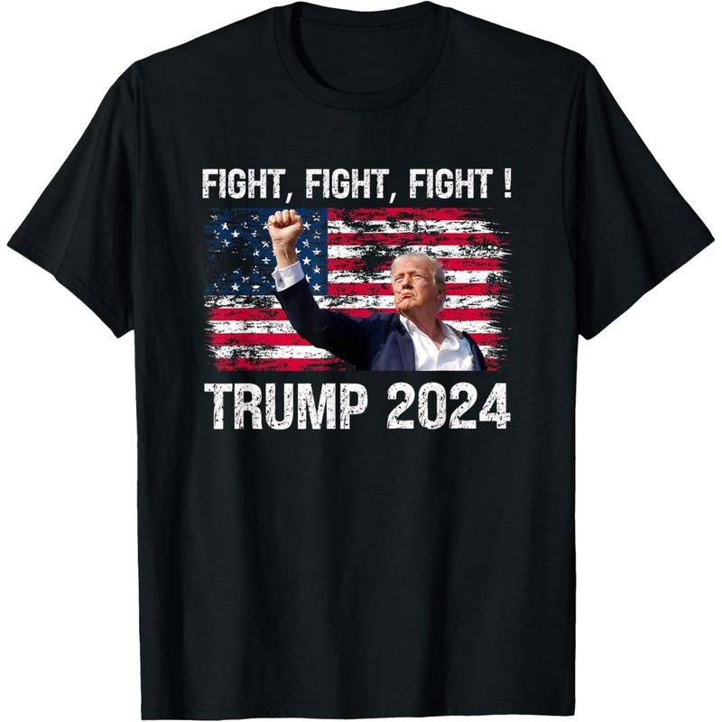 Trump 2024 Fight Fight Fight - Trump President Election 2024 T-Shirt made in usa Hoodie, Sweatshirt | UrbanDripWear.com