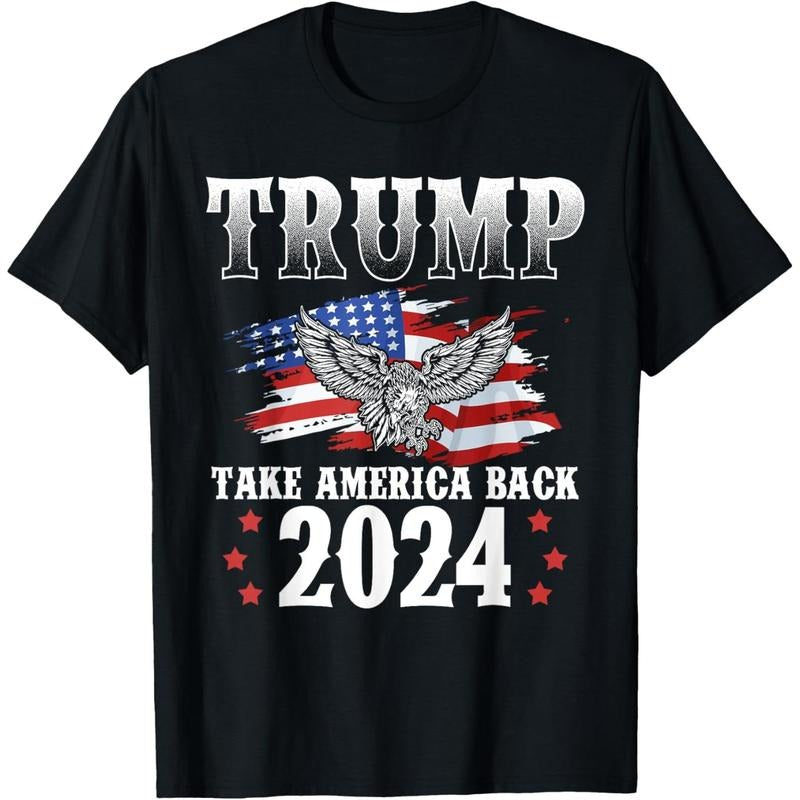 Trump 2024 Take America Back American Flag Trump 2024 T-Shirt made in usa Hoodie, Sweatshirt | UrbanDripWear.com