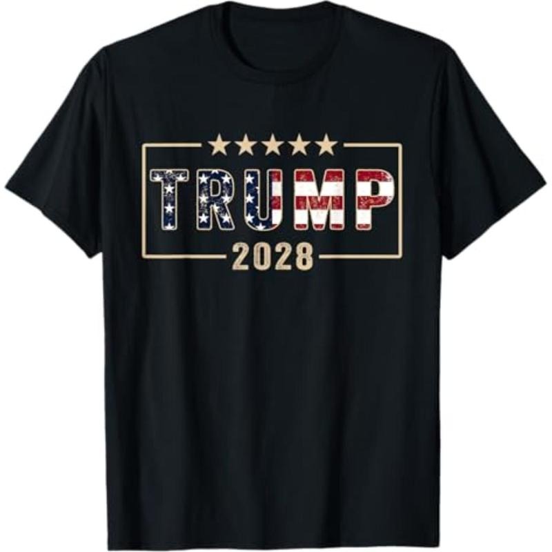 Trump 2028 Shirt Vote Donald Trump Flag 2028 T-Shirt Graphic Menswear Hoodie, Sweatshirt | UrbanDripWear.com