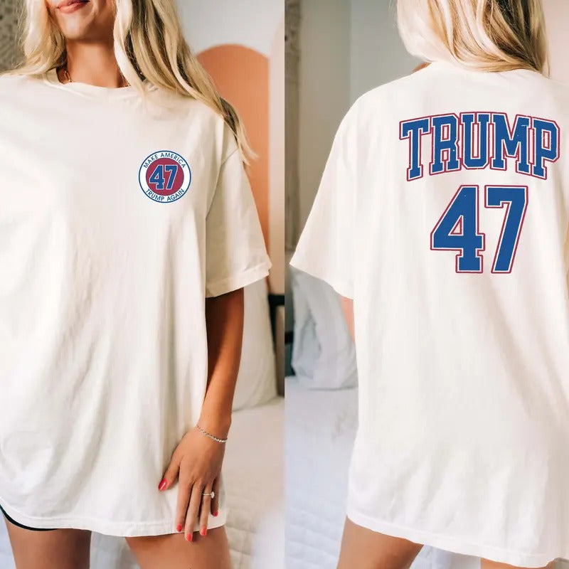 Trump 47 Shirt, 47th President T-shirts, Election Season 2024 T-shirt, Patriotic Tee, Republican Gift Tee, Unisex USA...