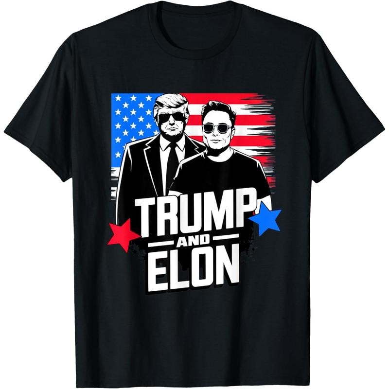 Trump And Elon 2024 Presidential Election American Flag T-Shirt Hoodie, Sweatshirt | UrbanDripWear.com