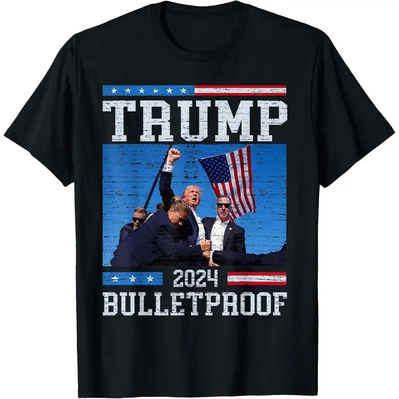 Trump Bulletproof Fight Fist Legend Donald Trump 2024 T-Shirt made in usa Hoodie, Sweatshirt | UrbanDripWear.com