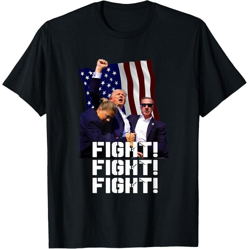 Trump Fight Fight Fight T-Shirt made in usa Hoodie, Sweatshirt | UrbanDripWear.com