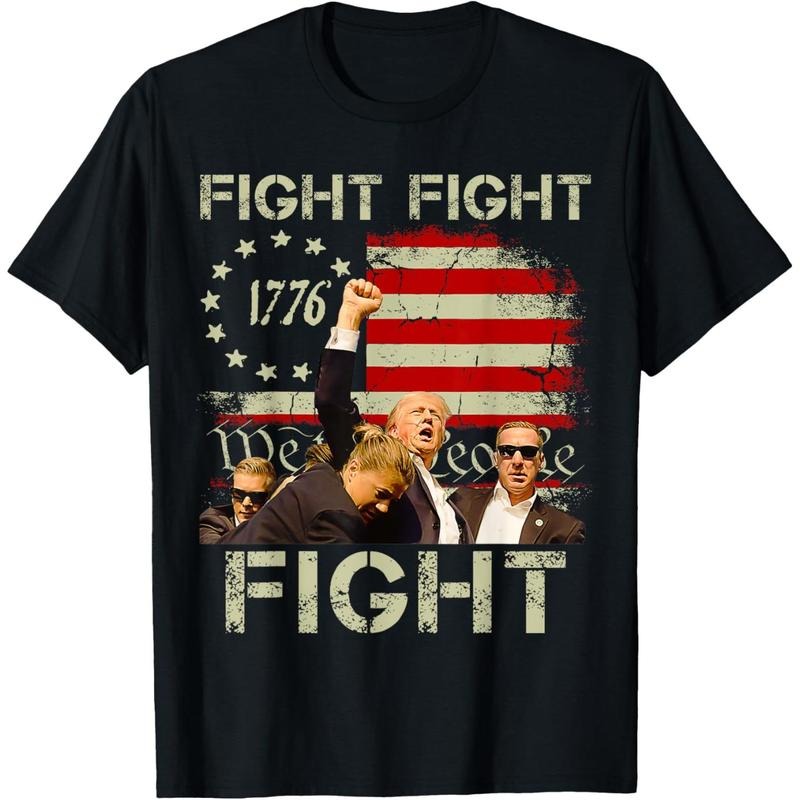 Trump Fight Fight Fight Trump Signals To Americans to Fight T-Shirt made in usa Hoodie, Sweatshirt | UrbanDripWear.com