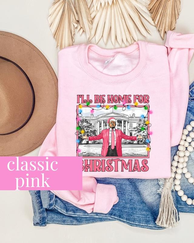 Trump Home For Christmas Unisex NuBlend Crew Sweatshirt CHRISTMAS 2024 T-Shirts, Hoodie | UrbanDripWear.com