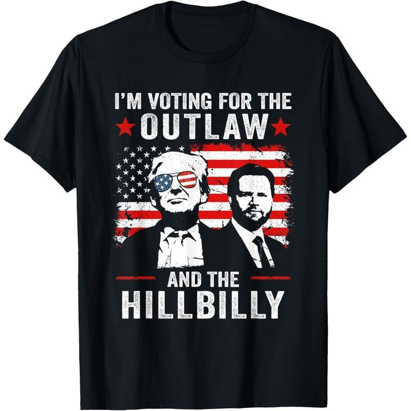 Trump I'm Voting For The Outlaw And Hillbilly Trump Vance T-Shirt made in usa Hoodie, Sweatshirt | UrbanDripWear.com