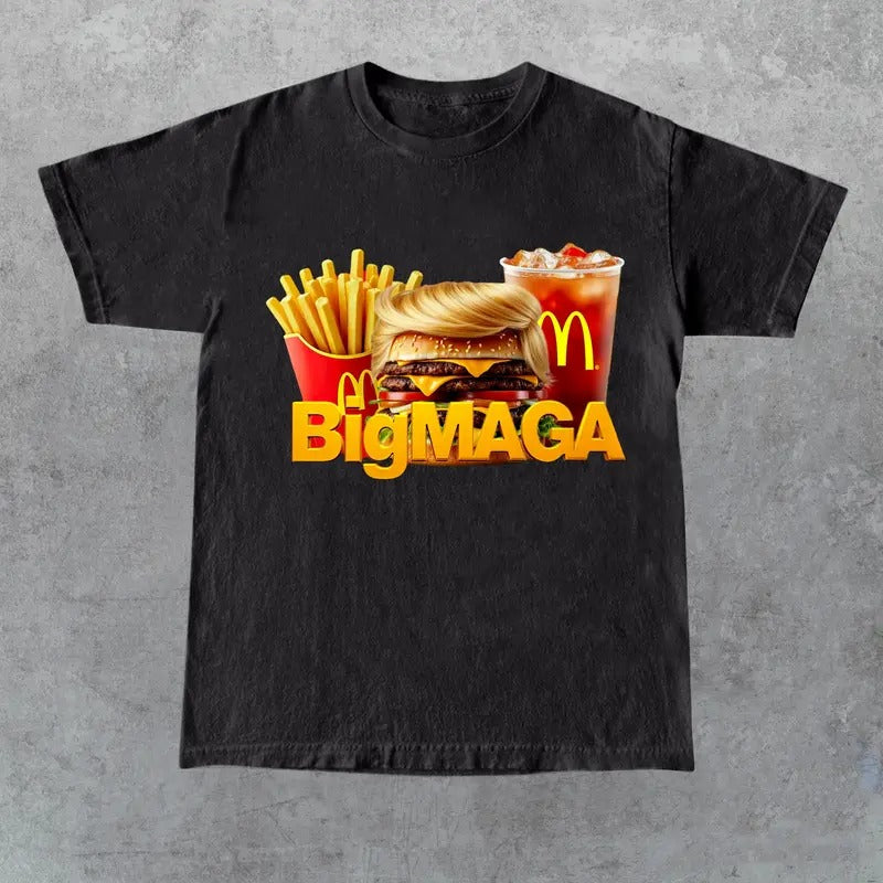 Trump McDonalds Big Maga Shirt, Gift for Fan, Gift for Her, Gift for Him Hoodie, Sweatshirt | UrbanDripWear.com