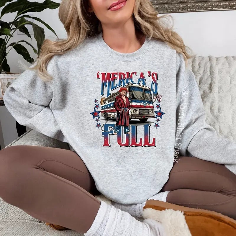 Trump Mericas Full Sweatshirt T-Shirts, Hoodie | UrbanDripWear.com