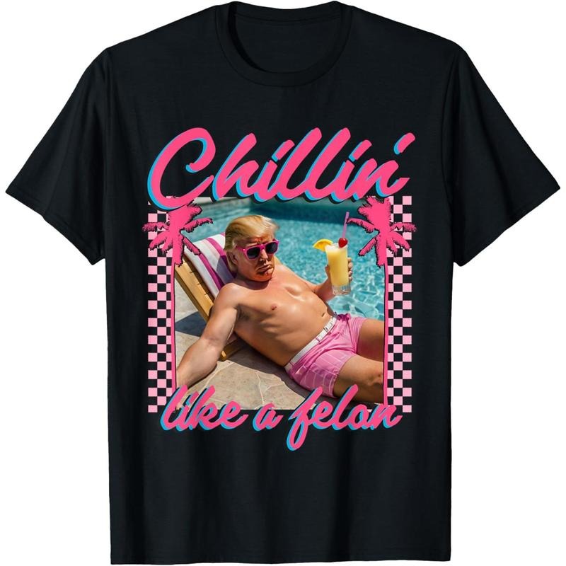 Trump Shirt Funny Chillin Like A Felon Trump 2024 T-Shirt made in usa Hoodie, Sweatshirt | UrbanDripWear.com