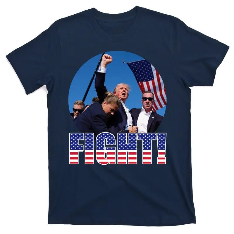 Trump Signals To Americans To Fight T-Shirt Hoodie, Sweatshirt | UrbanDripWear.com